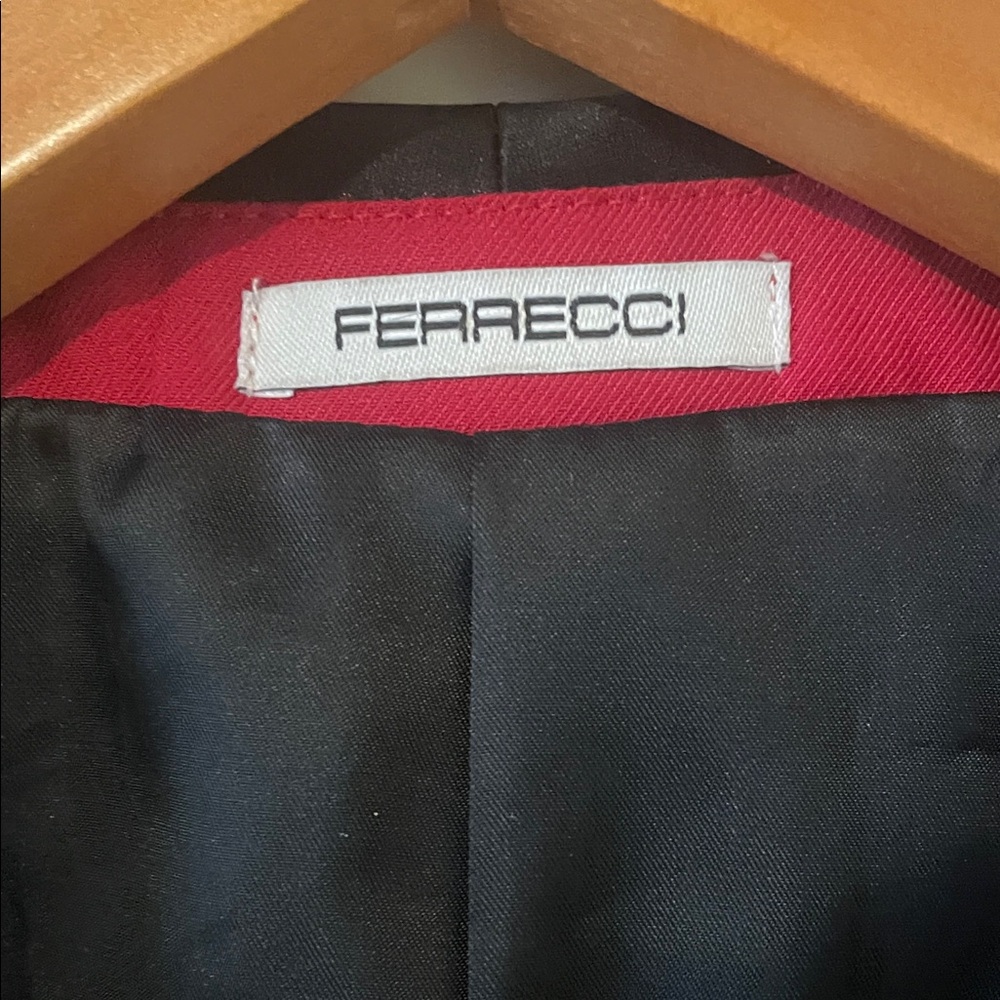 Kenneth Cole Red and Black Tuxedo Blazer - Picture 2 of 7